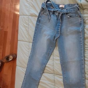 Loft belted jeans